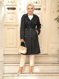 Quzey Trench Coat - Black