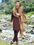 Junaid Jamshed Shawl - Light Brown