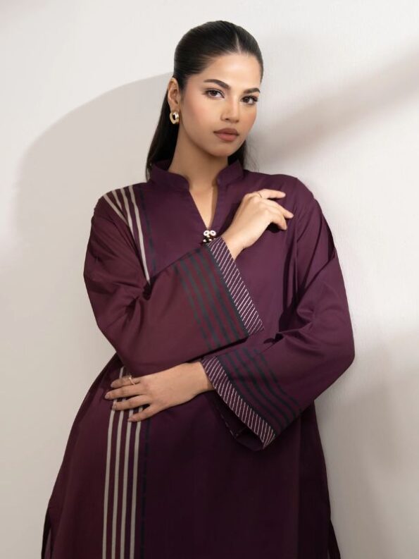 Sapphire - Maroon Printed Lawn Shirt