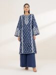 Sapphire – Blue Embroidered Lawn Shirt