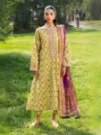 HEERAS Cotton – Lemon Crown Frock